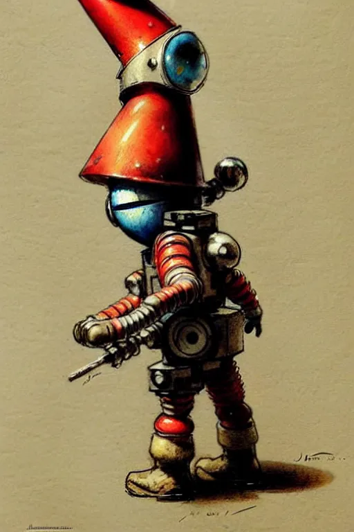 Image similar to adventurer ( ( ( ( ( 1 9 5 0 s retro future robot android knome clown. muted colors. ) ) ) ) ) by jean baptiste monge!!!!!!!!!!!!!!!!!!!!!!!!! chrome red