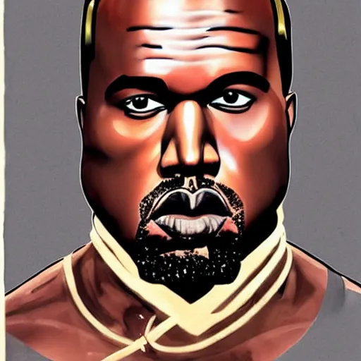 Prompt: a portrait of kanye west as a superhero by simon bisley, detailed