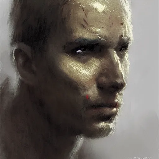 Image similar to A new dawn from the darkness, male portrait, mental health, psychology, Concept Art, Detailed, a masterpiece by Craig Mullins