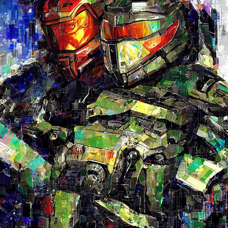 Prompt: Portrait of Master Chief by Derek Gores, Trending on ArtStation