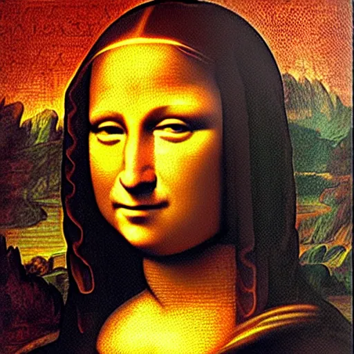 Image similar to Benjamin Netanyahu as the Mona Lisa, by Leonardo De Vinci