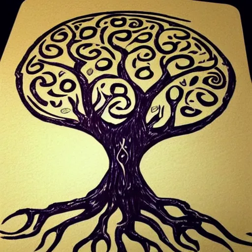 Image similar to The tree of life, top image of all time on /r/SketchPad subreddit