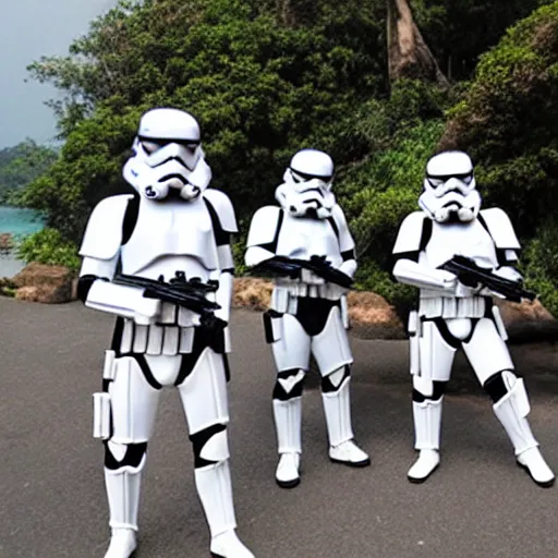 Image similar to storm troopers on holiday in thailand