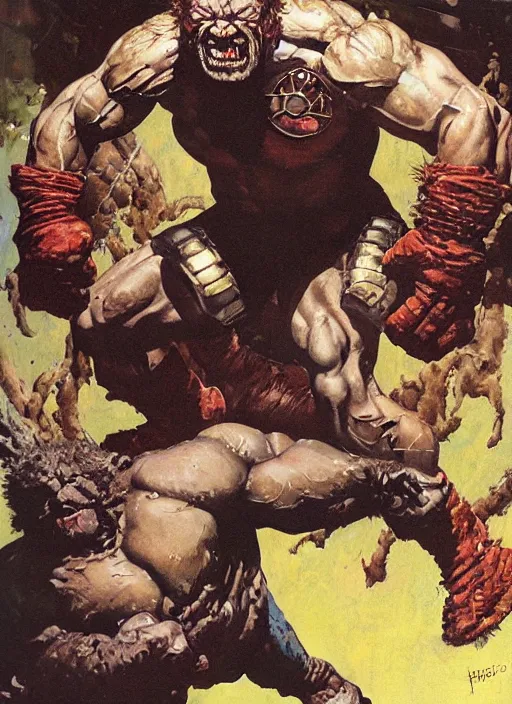 Image similar to full body and head portrait of dorian yates as marvel's the thing, dynamic action, painted by norman rockwell and phil hale and greg staples and tom lovell and frank schoonover and jack kirby