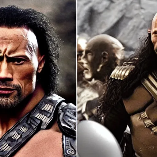 Image similar to dwayne johnson as klingon from startrek