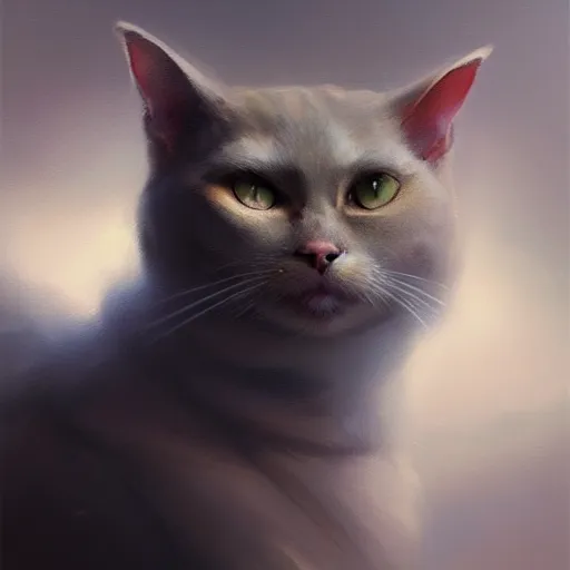 Prompt: humanoid cat feline hybrid, concept art oil painting, portrait ethereal by jama jurabaev, greg rutkowski extremely detailed, brush hard, artstation, soft light