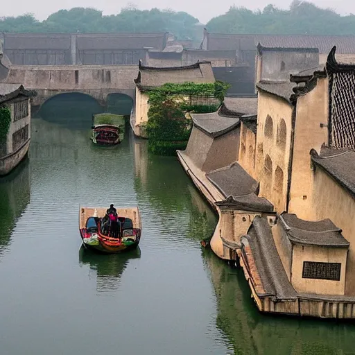 Prompt: wuzhen of china by martin rico y ortega