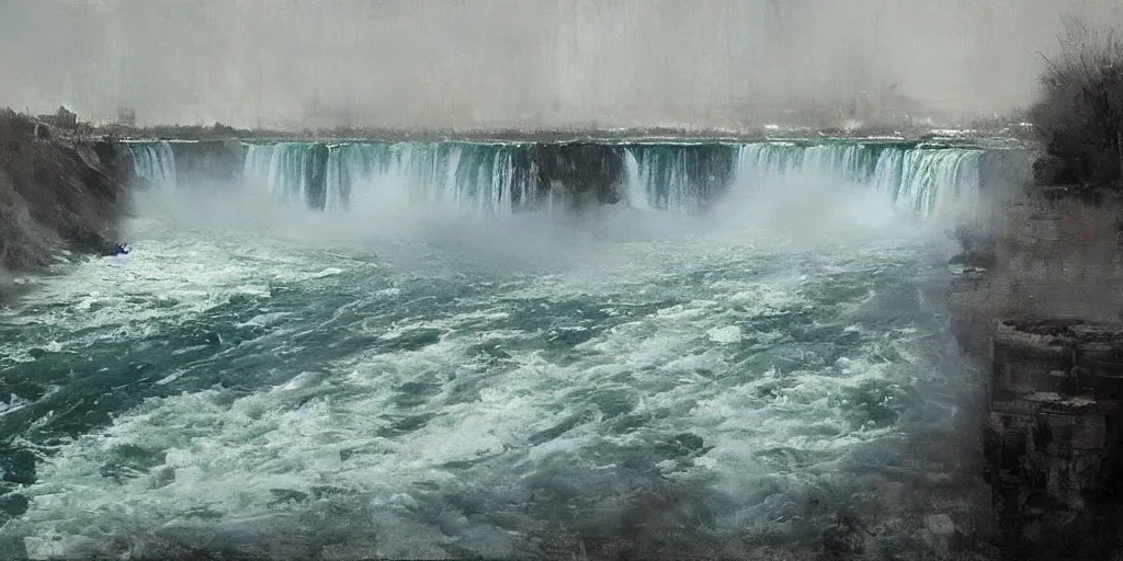 Image similar to niagara falls by jeremy mann