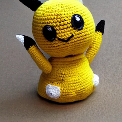 Image similar to crochet pikachu
