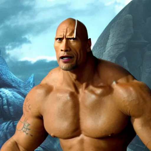 Prompt: Dwayne Johnson as The Boulder from Avatar: The Last Airbender
