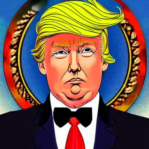 Image similar to donald trump anime portrait