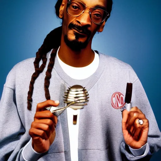 Image similar to Snoop Dogg holding a lightbulb for a 1990s sitcom tv show, Studio Photograph, portrait, C 12.0