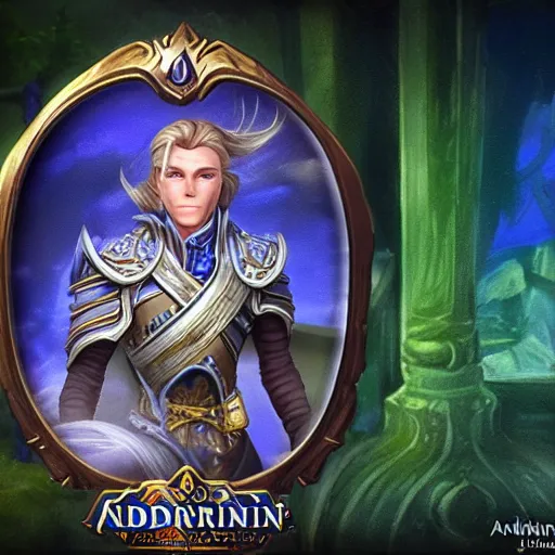 Image similar to anduin wrynn in a bottle