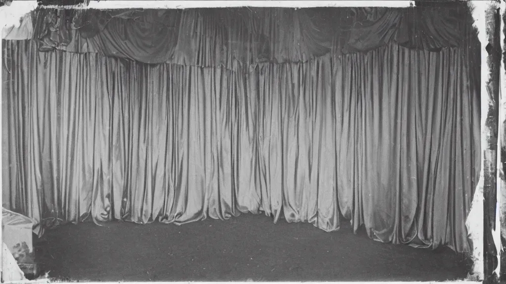 Prompt: pinhole sample photo of a circus dressing room