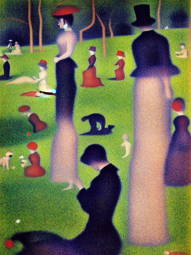 Image similar to fragrance advertising campaign by georges seurat, highly detailed, intricate