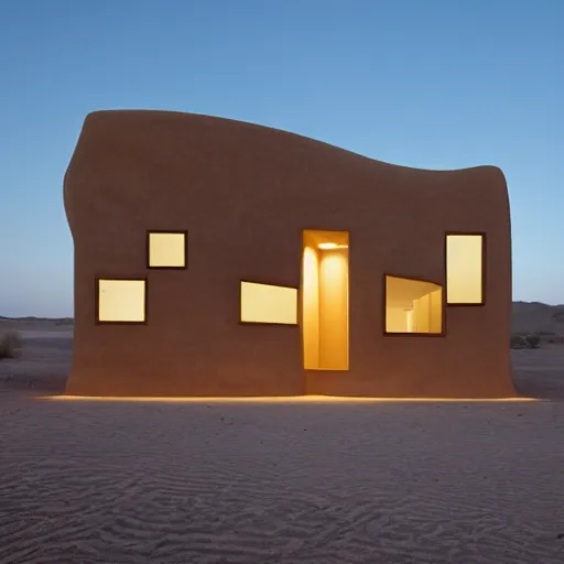 Image similar to mvrdv building in the desert