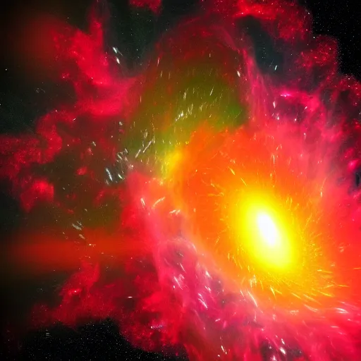 Prompt: a nebula being sucked into a black hole, digital art, simulation