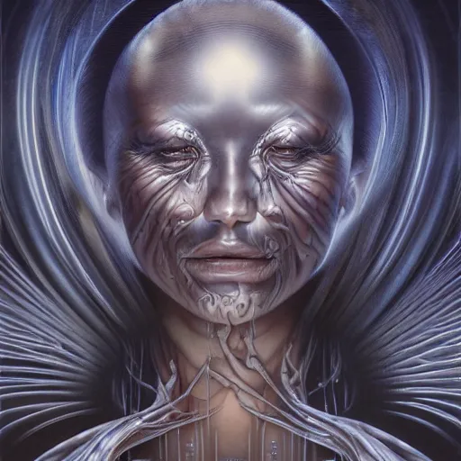 Image similar to Ghost in the machine by Tomasz Alen Kopera and hajime sorayama, masterpiece