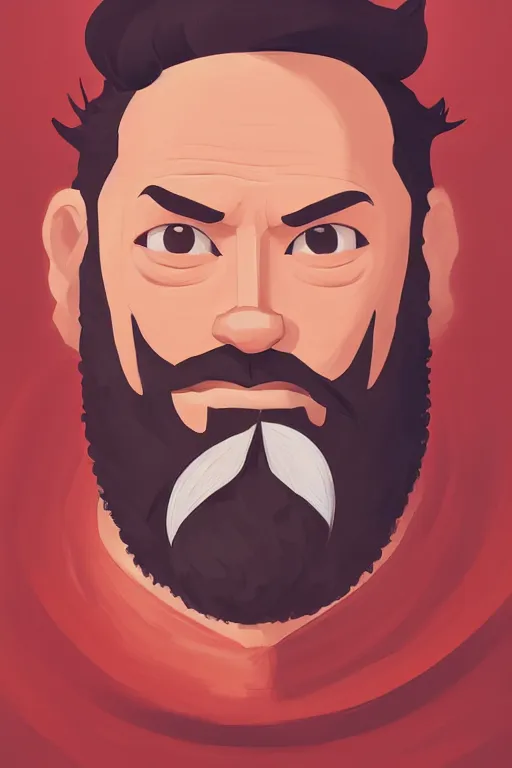 Image similar to face icon stylized minimalist portrait of a respectable dignified 3 0 ish pentecostal preacher with kind eyes and red beard and hair, loftis, cory behance hd by jesper ejsing, by rhads, makoto shinkai and lois van baarle, ilya kuvshinov, rossdraws global illumination