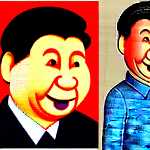 Prompt: Xi Jinping with the face of Winnie the Pooh, cartoon, caricature