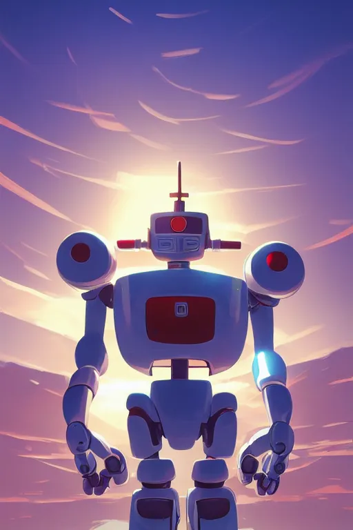 Image similar to metabots medabots medarotto medarot robot minimalist comics, behance hd by jesper ejsing, by rhads, makoto shinkai and lois van baarle, ilya kuvshinov, rossdraws global illumination ray tracing hdr radiating a glowing aura