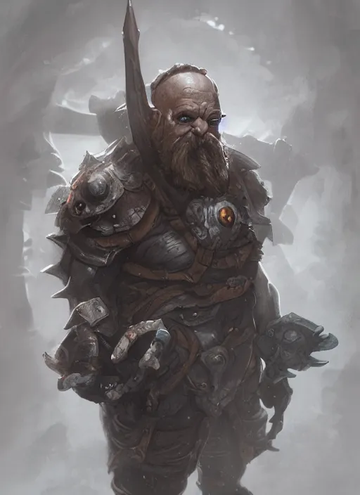 Prompt: A fantasy comic book style portrait painting of a eerie gray dwarf in a cavern setting, unreal 5, DAZ, hyperrealistic, octane render, RPG portrait, ambient light, dynamic lighting