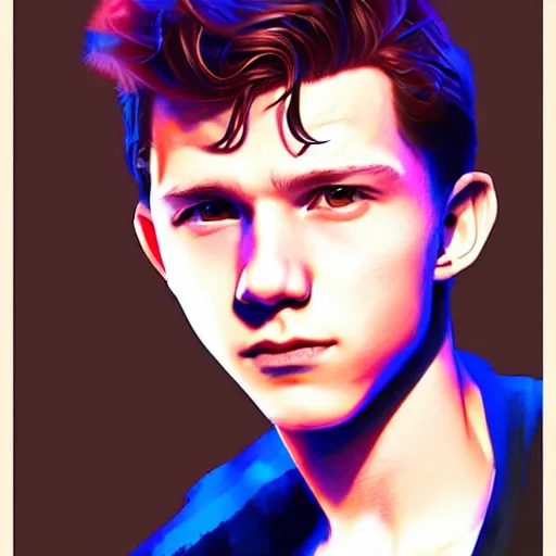 Image similar to Tom Holland, by WLOP, artgerm