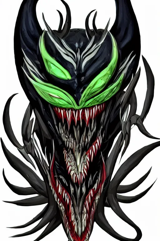 Prompt: an in game portrait of venom from the legend of zelda breath of the wild, breath of the wild art style.