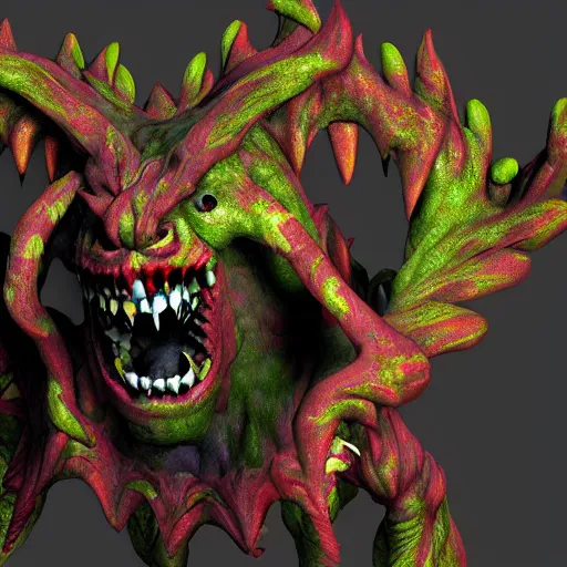 Image similar to monster demon, 3 d rendered