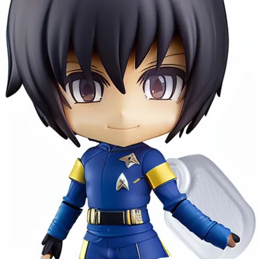 Prompt: an anime nendoroid of spock, detailed product photo