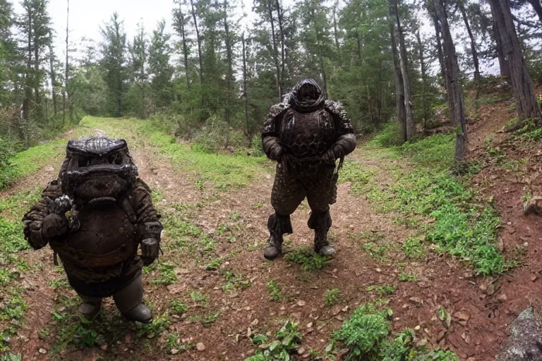 Image similar to 600 pound armored dwarf caught on trail cam