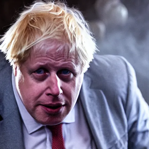Prompt: Boris Johnson as The Blob, 4K, epic, cinematic, focus, movie still, fantasy, serious, extreme detail, atmospheric, dark colour, sharp focus