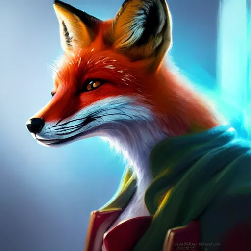 Image similar to a fox mixing chemicals in a kitchen, portrait, fantasy, beautiful face, vivid colors, elegant, concept art, sharp focus, digital art, hyper - realistic, 4 k, unreal engine, highly detailed, hd, dramatic lighting by brom, trending on artstation