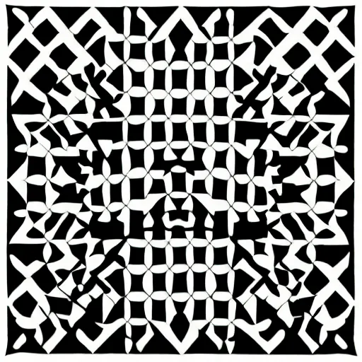 Prompt: black squares on 4 corners, nothing else