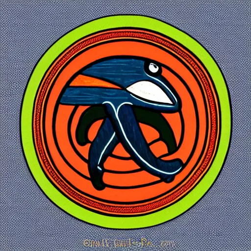 Image similar to whale in style of haida gwaii, pacific northwest, native american art, simple