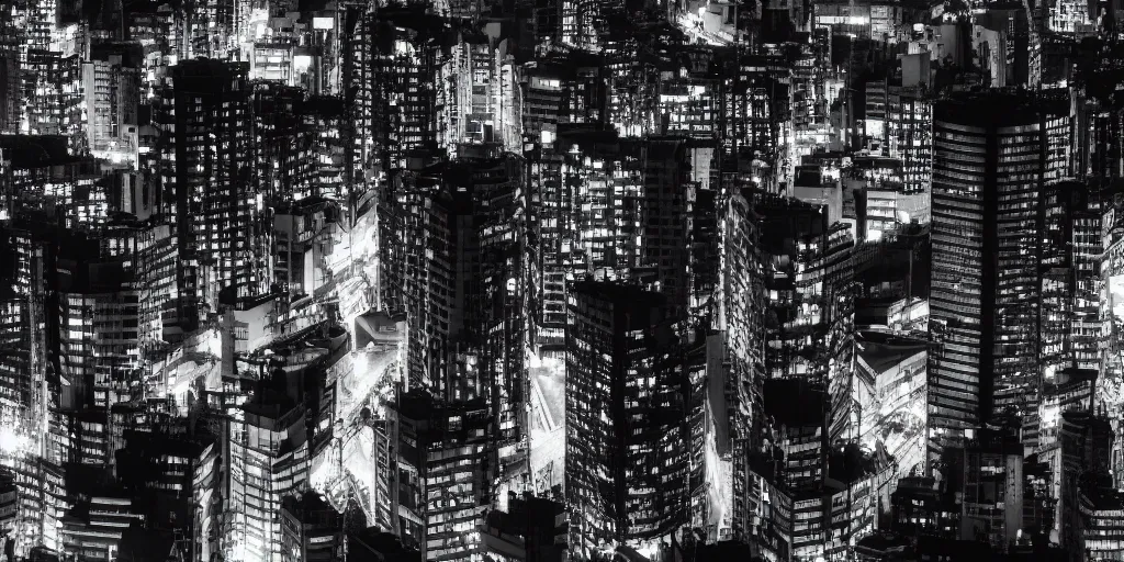 Prompt: Overview of the city of Tokyo by night, under heavy rain. Skyscrapers and temples. Hardboiled. Noir. Cinematic, hyper realistic, 3D, hyper detailed, ambient lighting