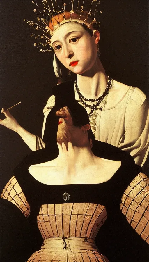 Image similar to the empress by caravaggio