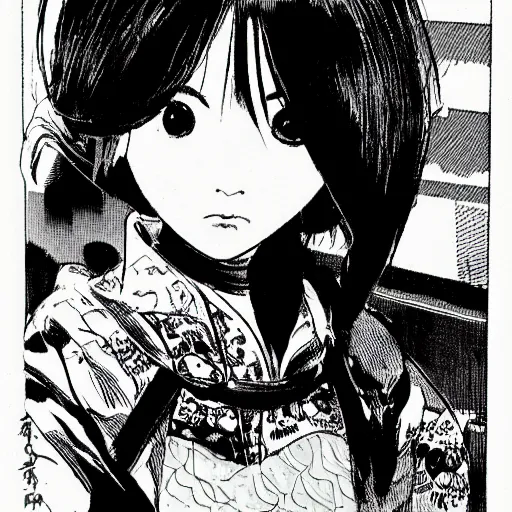 Prompt: the face of a japanese girl, drawn by Todd McFarlane