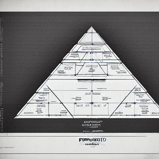Image similar to blueprint of pyramid