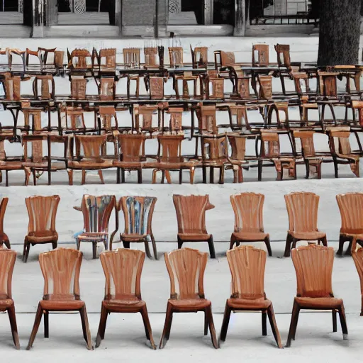 Image similar to world of chairs. chair city full of chairs