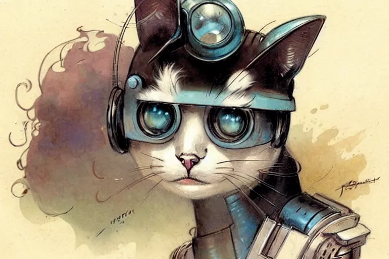 Image similar to ( ( ( ( ( 1 9 5 0 s retro future robot cat. muted colors. ) ) ) ) ) by jean - baptiste monge!!!!!!!!!!!!!!!!!!!!!!!!!!!!!!