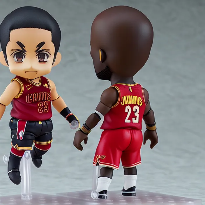 An Anime Nendoroid Of Lebron James Figurine Detailed Stable