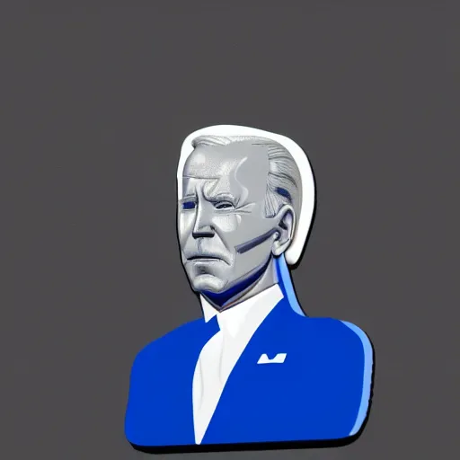 Image similar to animated version of joe biden stuffed into a blue taki, his legs are not able to be seen, photorealistic, 5 0 mm, highly detailed,