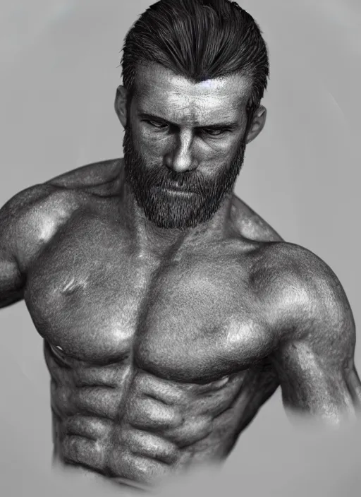 rugged male [ muscular, shirtless ]!!, trending on | Stable Diffusion ...