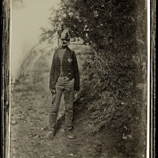 Image similar to daguerrotype of the first alien sighting in 1 9 0 0