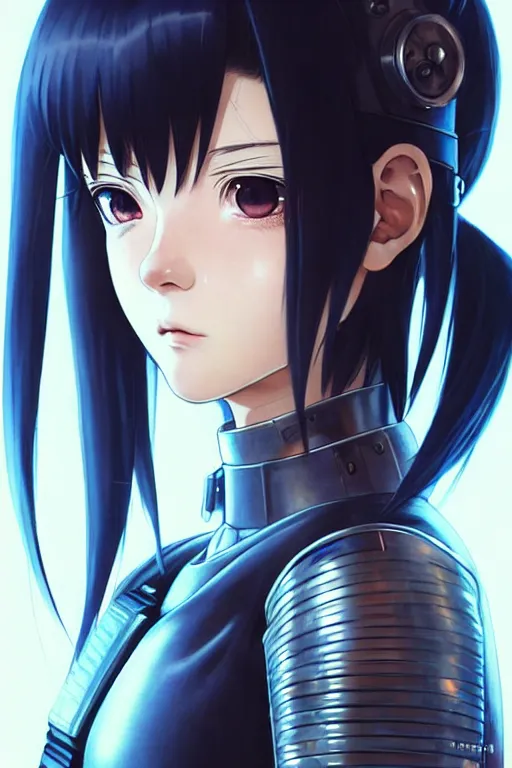 Image similar to portrait Anime girl in cyberpunk armor, cute-fine-face, white-hair pretty face, realistic shaded Perfect face, fine details. Anime. realistic shaded lighting by Ilya Kuvshinov katsuhiro otomo ghost-in-the-shell, magali villeneuve, artgerm, rutkowski, WLOP Jeremy Lipkin and Giuseppe Dangelico Pino and Michael Garmash and Rob Rey