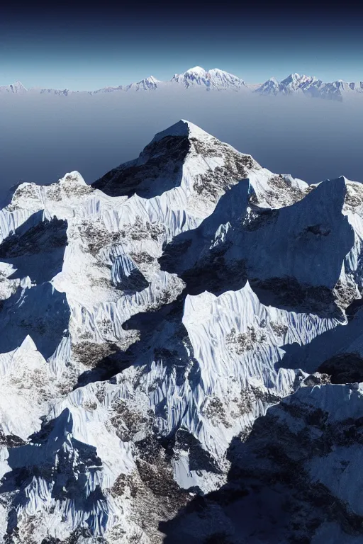 Image similar to The end of all known life, viewed from mount everest, digital artwork, 4k