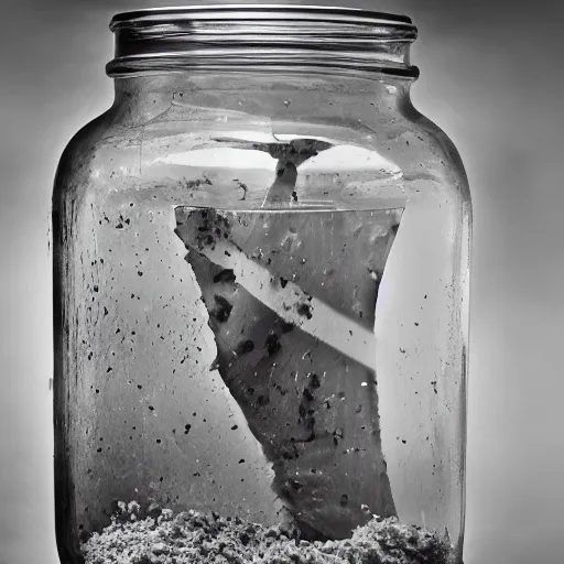 Image similar to a tornado inside of a jar