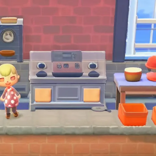 Image similar to baking sourdough in animal crossing for switch