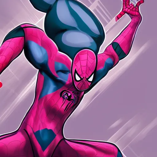 spider-man with a large spider logo on the chest standing pose